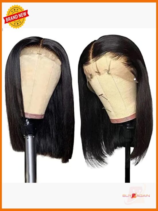 14 Inch Short Bob Wig Straight 13X4 HD Lace Front Wig Human Hair 150 Density main image 6